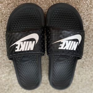 Black Nike Slides